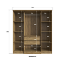 Ver imagem 3 de Guarda-roupas Casal 4 Portas 2 Gavetas 100% Mdf Miami