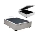 Ver imagem 1 de Cama Box Baú Casal Suede Bege 138x188x35