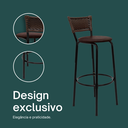 Ver imagem 4 de Kit 4 Banquetas para Cozinha Banco Alto Junco Argila Balcão Ilha Bancada Bares Piscina Área Gourmet