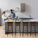 Ver imagem 6 de Kit 4 Banquetas para Cozinha Banco Alto Junco Argila Balcão Ilha Bancada Bares Piscina Área Gourmet