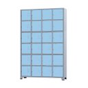 Ver imagem 1 de Armário Roupeiro de Aço 24 Portas para Vestiário Academia Locker Azul Claro com Chave