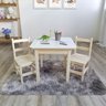 Conjunto Mesinha Infantil Didática Mesa com 2 Cadeiras Kit Madeira Maciça Pinus Resistente - 1