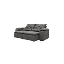 Ver imagem 2 de Sofá com Chaise Beatriz 3 Lugares Retrátil e Reclinável 195cm Cinza
