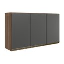 Ver imagem 1 de Armario Aereo 3 Portas Mdf 120 Cm Kali 12197 Carvalho Toq Chumbo Nicioli