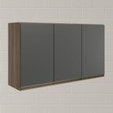 Ver imagem 2 de Armario Aereo 3 Portas Mdf 120 Cm Kali 12197 Carvalho Toq Chumbo Nicioli