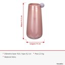 Ver imagem 5 de Vaso Decorativo de Vidro Lilás 30x15x15cm Enfeite Sala Mesa Estante Aparador