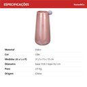 Ver imagem 4 de Vaso Decorativo de Vidro Lilás 30x15x15cm Enfeite Sala Mesa Estante Aparador