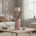 Ver imagem 2 de Vaso Decorativo de Vidro Lilás 30x15x15cm Enfeite Sala Mesa Estante Aparador