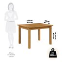 Ver imagem 3 de Conjunto Sala de Jantar Mesa 120cm Retangular e 4 Cadeiras 100% Madeira Maciça Essen Espresso Móveis Marrom/Nogueira