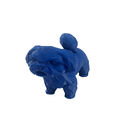 Ver imagem 2 de Shitzu Low Poly Pet Dog Geométrico Decoração 3d:azul