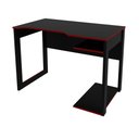 Ver imagem 1 de Mesa Gamer com Prateleira Preto com Vermelho Tecnomobili Me4161 Cor: Preto/vermelho