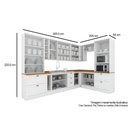 Ver imagem 5 de Cozinha Modulada Americana 13 Peças 4aéreos+4balcões+ 2 Paneleiros +3complementos C5p59 Branco2 a