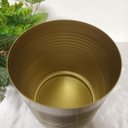Ver imagem 3 de Cachepô de Metal Dourado 16x14x14cm Vaso Plantas Jardim Sala Suculenta Flores