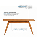 Ver imagem 4 de Aparador para Sala Design Moderno 160cm em Madeira Maciça Mel Jamba