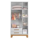 Ver imagem 3 de Guarda Roupa Infantil Q Encanto Slim 4340 Branco Acetinado Ambiente - Qmovi