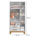 Ver imagem 4 de Guarda Roupa Infantil Q Encanto Slim 4340 Branco Acetinado Ambiente - Qmovi