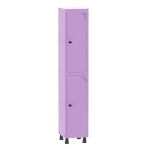 Roupeiro de Aço 1 Vão 2 Portas com Pitão Pandin 1,90 M Lilás