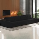 Ver imagem 2 de Sofá Ilha Modular com Puff para Sala Living 392cm Georgia K04 Veludo Preto - Mpozenato