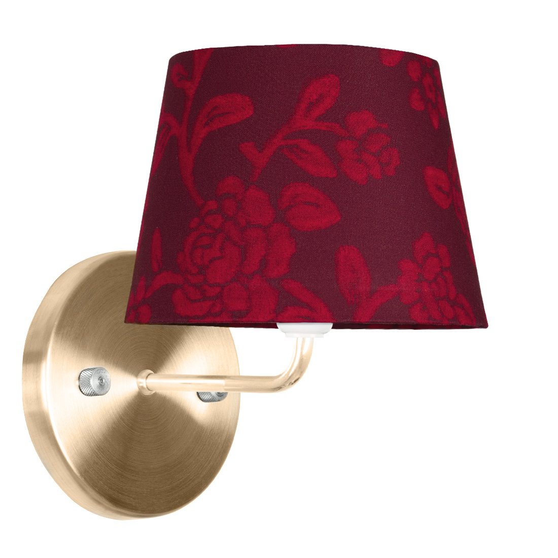 Arandela New Cobre De Cupula Tradicional Floral Vermelho - 1