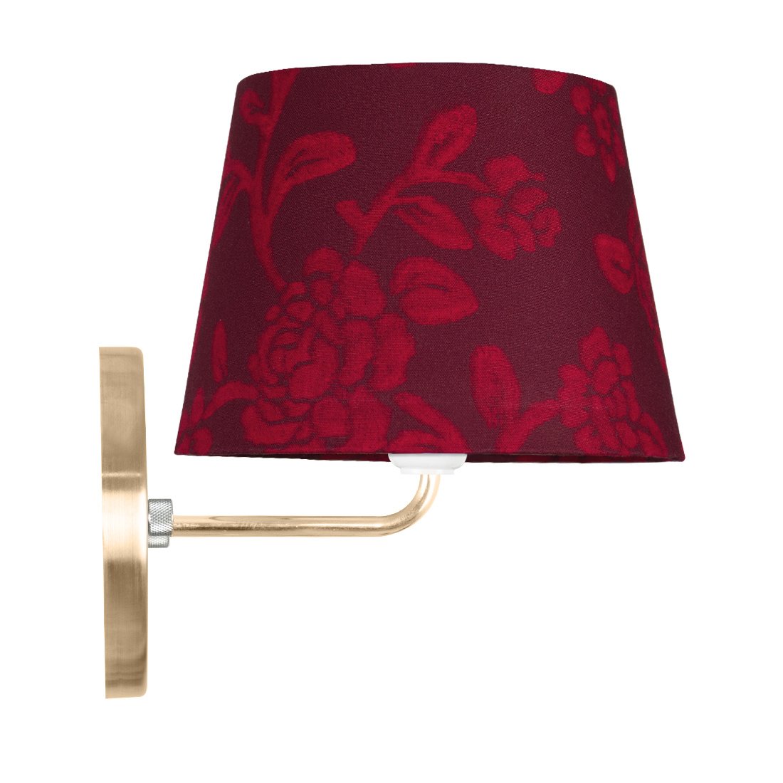 Arandela New Cobre De Cupula Tradicional Floral Vermelho - 3
