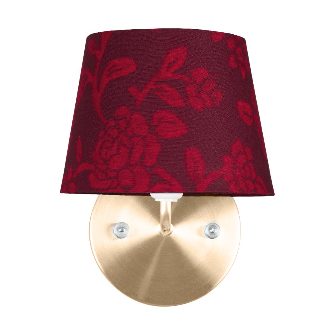 Arandela New Cobre De Cupula Tradicional Floral Vermelho - 2