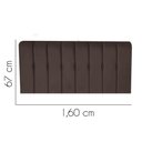 Ver imagem 2 de Painel Estofada Kiara 160cm Queen Size para Cama Box Quarto Corino Marrom - Ahazzo Móveis