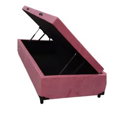 Cama Box Baú Solteiro Suede Rosé - 3