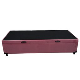 Cama Box Baú Solteiro Suede Rosé - 2