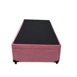 Cama Box Baú Solteiro Suede Rosé