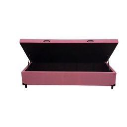 Cama Box Baú Solteiro Suede Rosé - 4