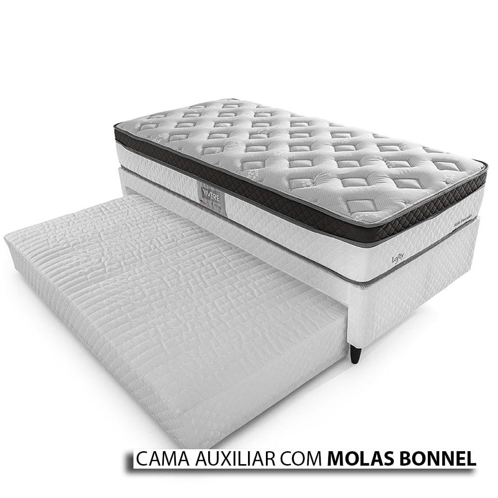 Cama Box Herval Solteiro Lofty com Cabeceira, 62x88x188cm, M. Ensacadas, Cama Auxiliar - 3