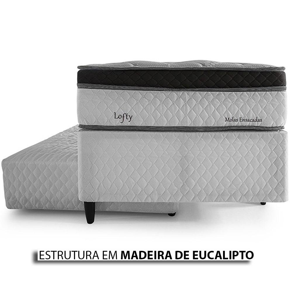 Cama Box Herval Solteiro Lofty com Cabeceira, 62x88x188cm, M. Ensacadas, Cama Auxiliar - 4