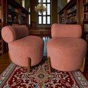 Ver imagem 7 de Kit 2 Poltronas Decorativa Mônaco Bouclé Terracota