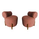 Ver imagem 1 de Kit 2 Poltronas Decorativa Mônaco Bouclé Terracota