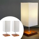 Ver imagem 1 de Kit 2 Abajur Luminaria de Mesa Quadrado com Interruptor Ref 49 Decoração Casa Sala Quarto Escritório