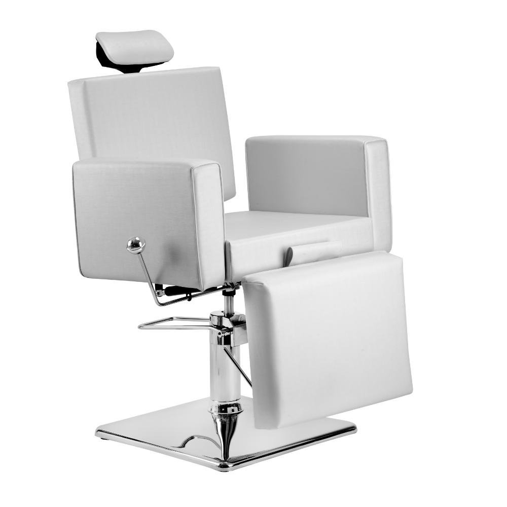 Cadeira Cabelereiro Barbeiro Maquiagem Poltrona Reclinável Class Salão de Beleza Estofados Perola - 1