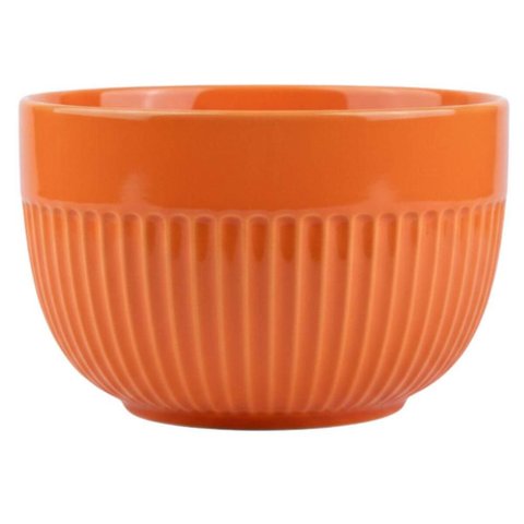 Tigela Grande Redonda 22cm Porcelana Laranja Assar e Servir Germer Cozinha