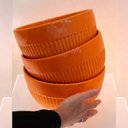 Ver imagem 3 de Tigela Grande Redonda 22cm Porcelana Laranja Assar e Servir Germer Cozinha