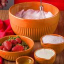 Ver imagem 4 de Tigela Grande Redonda 22cm Porcelana Laranja Assar e Servir Germer Cozinha