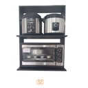 Ver imagem 3 de Suporte Preto Moderno Maclavi Móveis: Ideal para Micro-ondas e Forno - 65x84x45cm