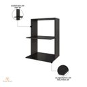 Ver imagem 6 de Suporte Preto Moderno Maclavi Móveis: Ideal para Micro-ondas e Forno - 65x84x45cm