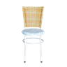 Conjunto 4 Cadeiras Branca para Cozinha Hawai Palha com Assento Estampado:floral Gelo - 3