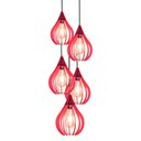 Ver imagem 4 de Luminária Teto Lustre Pendente Balcão Cozinha Sala 5 Chile Cor:vermelho