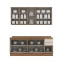 Ver imagem 3 de Cozinha Compacta 5 Peças com com Tampo Yasmin Espresso Móveis