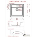 Ver imagem 5 de Kit com 2 Gabinetes para Banheiro com Cuba Q35 e Prateleira 605W Metrópole Branco/Chess