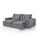 Ver imagem 3 de Sofá Retrátil e Reclinável Galliano 2,10m - Fortbello Estofados:grafite