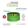 Jogo Mangueira Verde Trançada Siliconada Standard 1/2'' Esp. 2mm Rolo 20 Metros Durín - 2