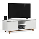 Ver imagem 4 de Rack Bancada Flow para Tv 146 Cm 2 Portas com Pés de Madeira Branco - Rede Móveis