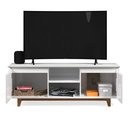 Ver imagem 5 de Rack Bancada Flow para Tv 146 Cm 2 Portas com Pés de Madeira Branco - Rede Móveis