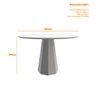Mesa de Jantar Isis 1,20X1,20 Off White New Ceval - 2